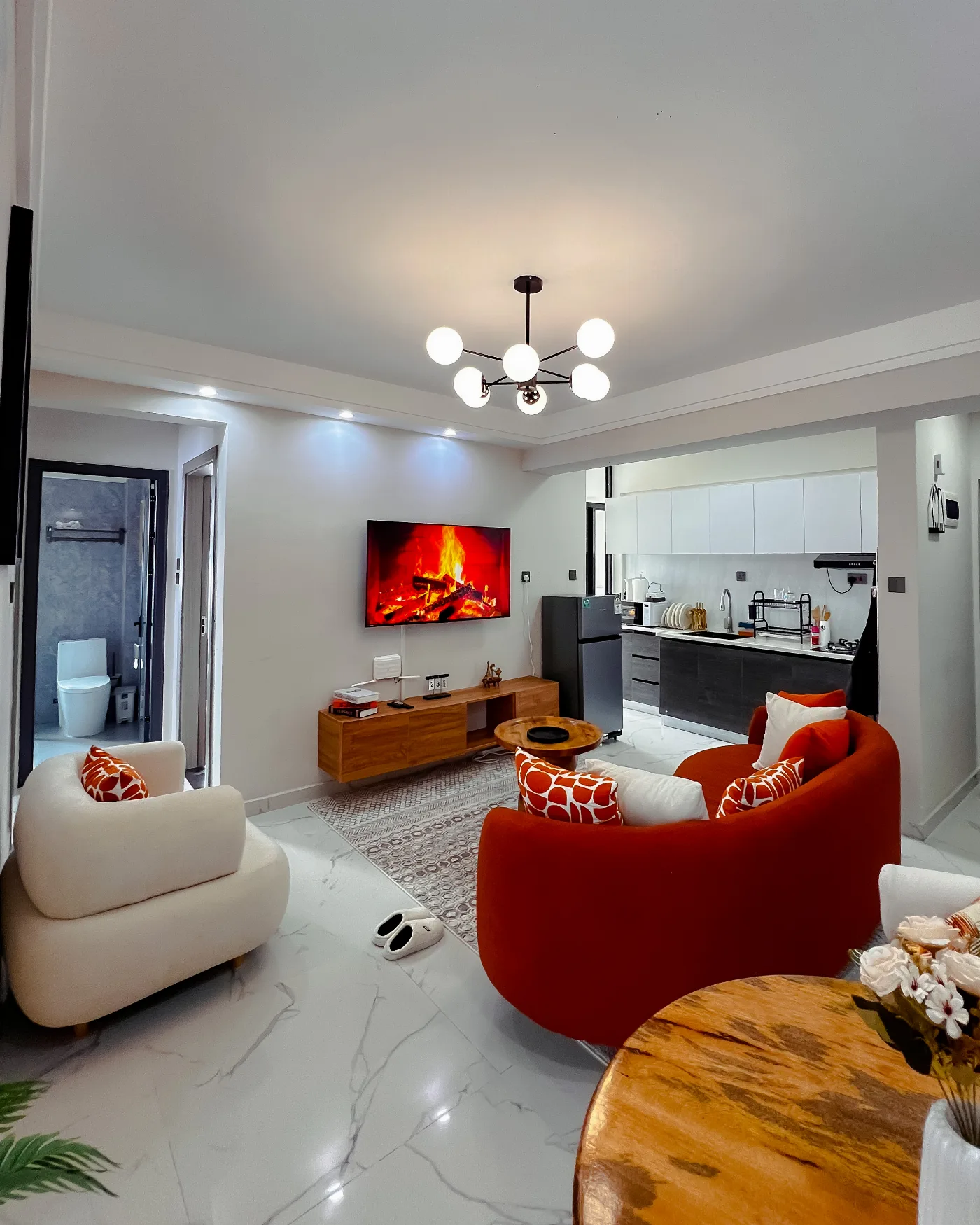 A thoughtfully styled apartment interior photographed by Novalite