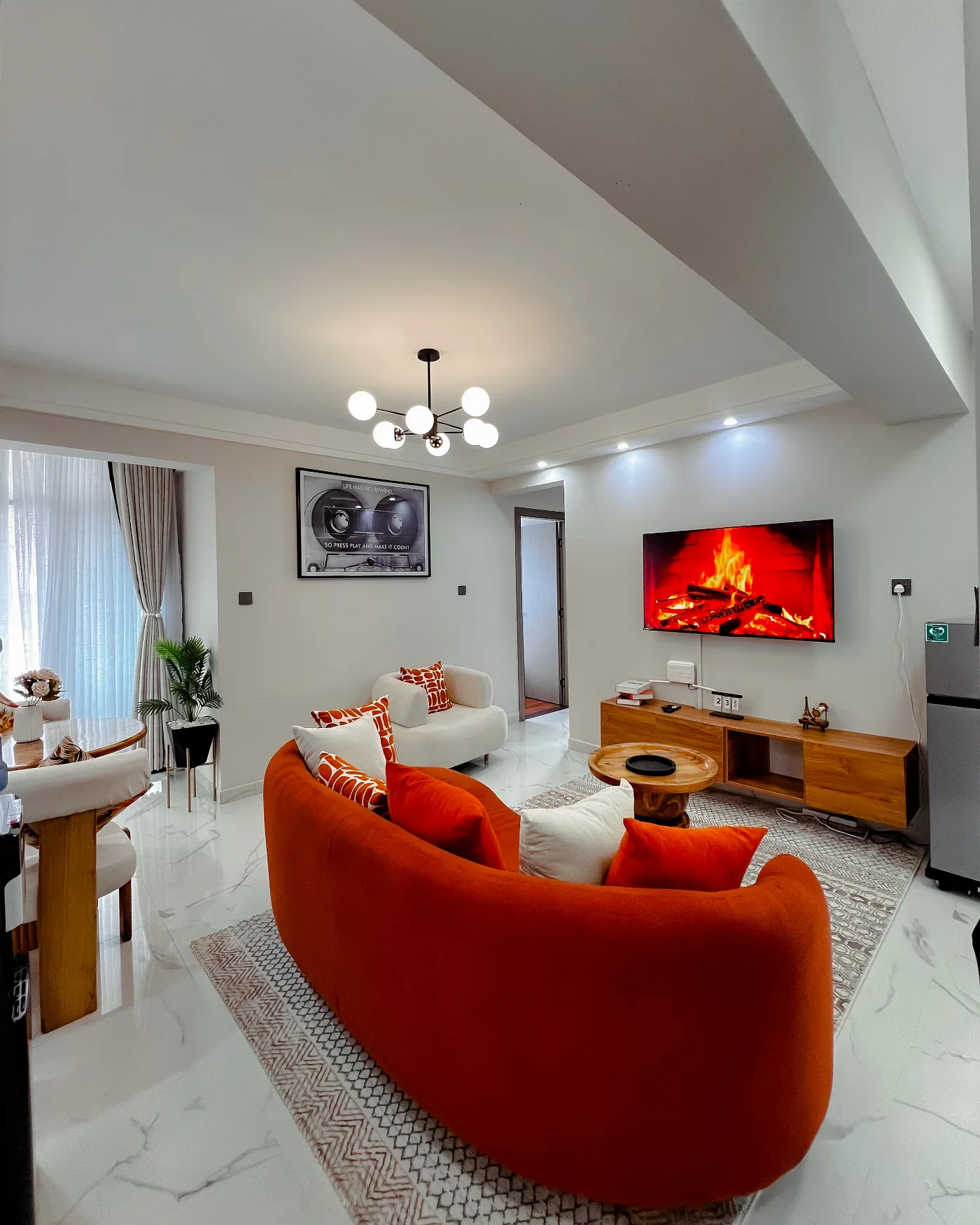 A warm, inviting apartment interior captured by Novalite Media